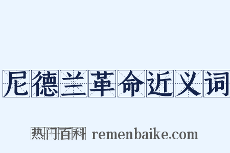 尼德兰革命近义词是什么意思的图片